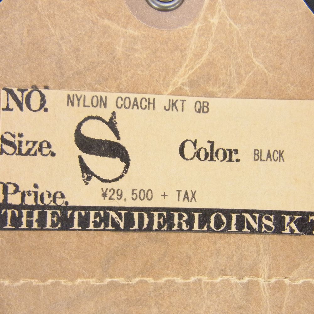 TENDERLOIN テンダーロイン NYLON COACH JKT QB ロゴ ナイロン コーチ ジャケット ブラック系 S【中古】