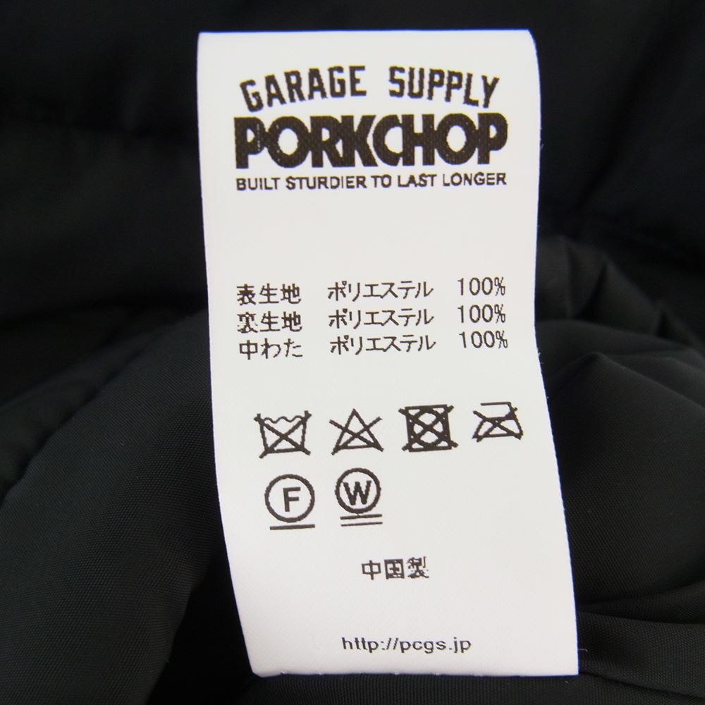 ポークチョップ プリマロフト 中綿 ダウン ベスト ブラック系 L【中古】