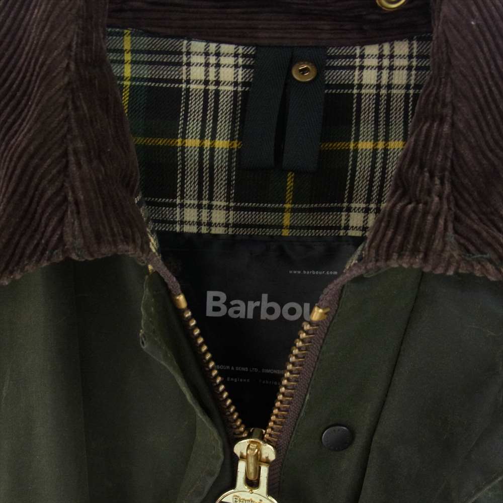 Barbour バブアー 英国製 BORDER 38 ボーダー オイルド ワックス ジャケット 2000年製 00's ダークカーキ系 38【中古】