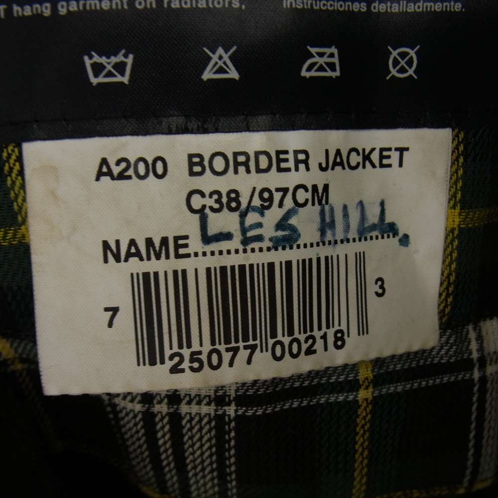 Barbour バブアー 英国製 BORDER 38 ボーダー オイルド ワックス ジャケット 2000年製 00's ダークカーキ系 38【中古】