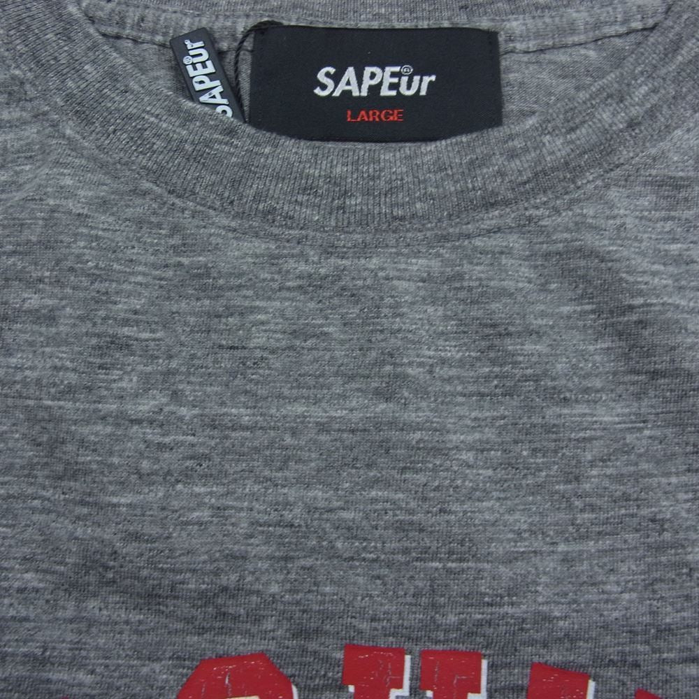 サプール 22SS A0022-121 浜田雅功 Masatoshi Hamada Shibakuzo Tee しばくぞ 半袖 Tシャツ グレー系 L【新古品】【未使用】【中古】
