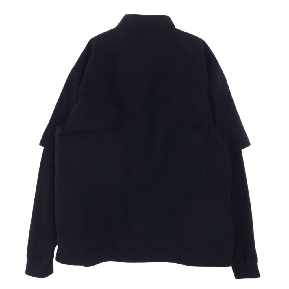 Supreme シュプリーム 21AW Thermal Work Shirt サーマル レイヤード ワーク 長袖 シャツ ブラック系 L【中古】