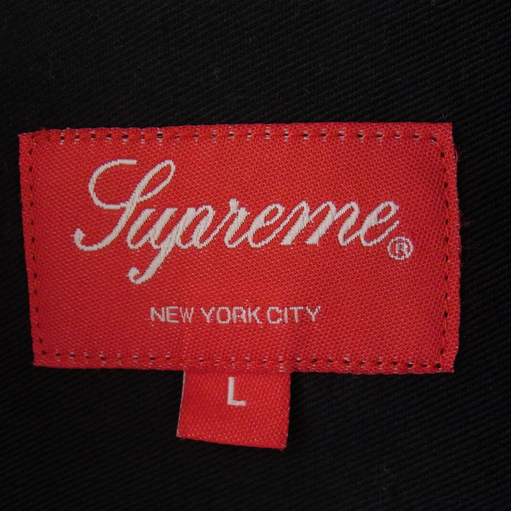 Supreme シュプリーム 21AW Thermal Work Shirt サーマル レイヤード ワーク 長袖 シャツ ブラック系 L【中古】