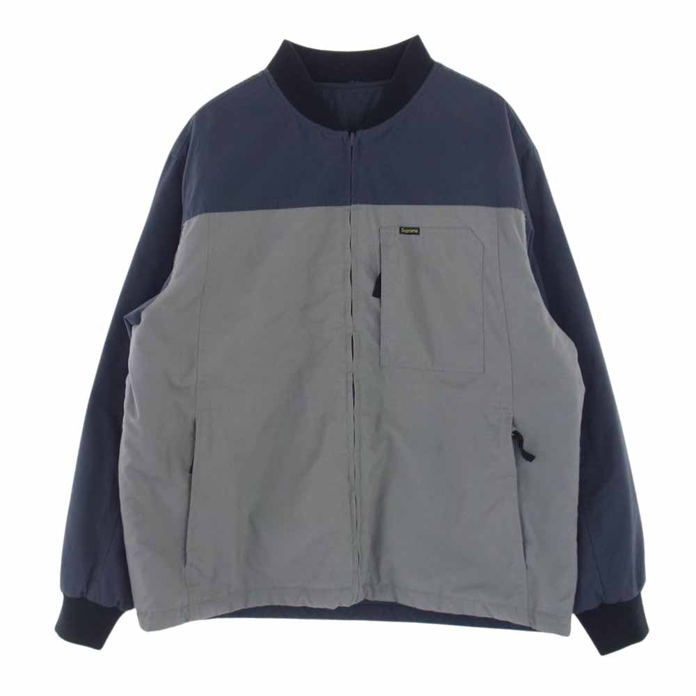 Supreme シュプリーム 21SS Reversible Tech Work Jacket リバーシブル テック ワーク バイカラー キルティング ジャケット グレー系 L【中古】