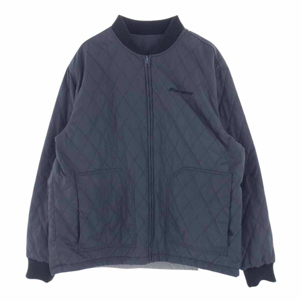 Supreme シュプリーム 21SS Reversible Tech Work Jacket リバーシブル テック ワーク バイカラー キルティング ジャケット グレー系 L【中古】
