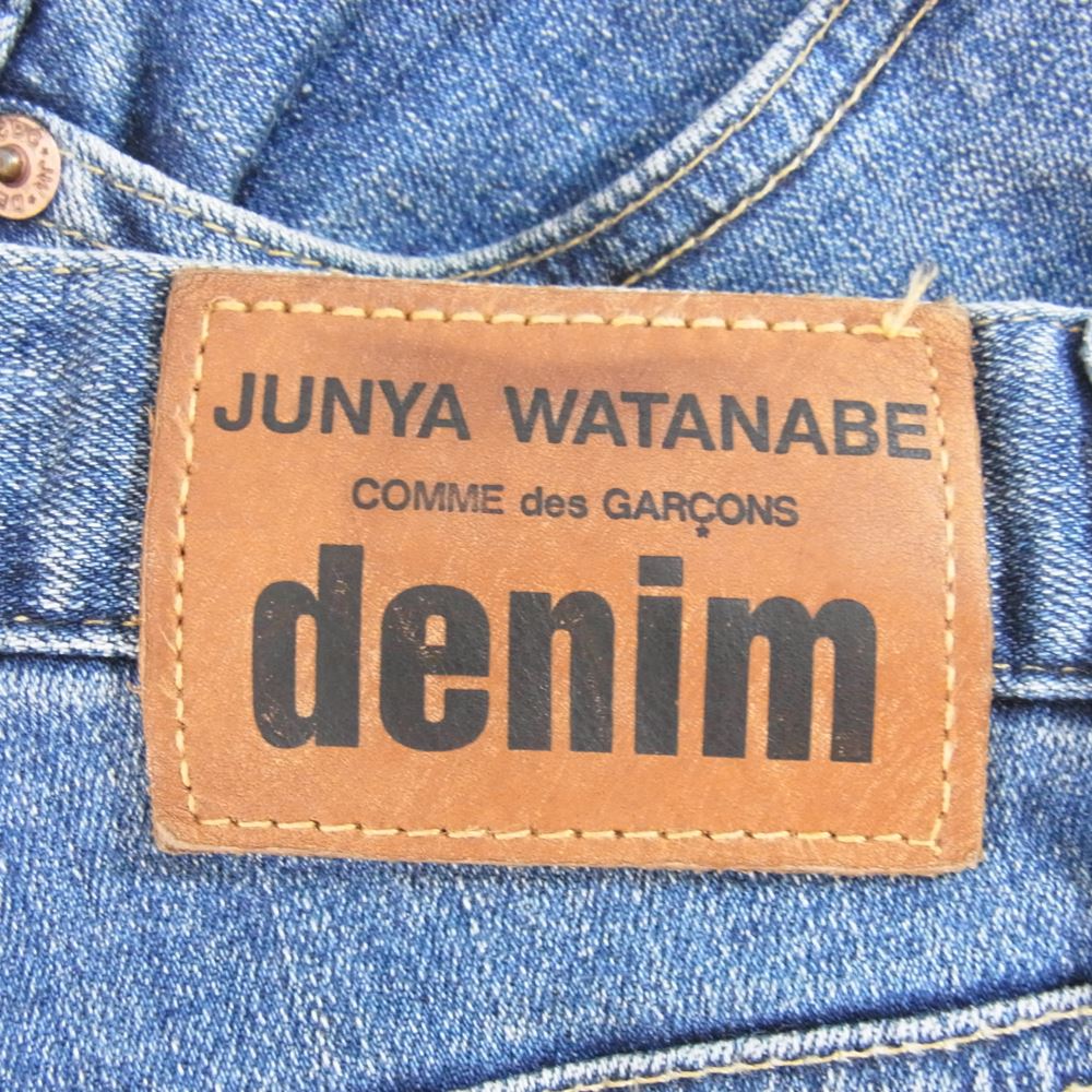 JUNYA WATANABE COMME des GARCONS ジュンヤワタナベコムデギャルソン denim デニム JJ-P203 ジッパーフライ 七分丈 クロップド パンツ インディゴブルー系 S【中古】
