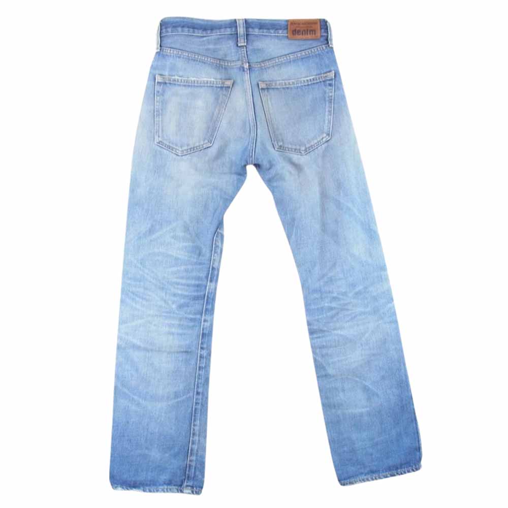 JUNYA WATANABE COMME des GARCONS ジュンヤワタナベコムデギャルソン denim デニム ボタンフライ ダメージ ストレート パンツ インディゴブルー系 XS【中古】