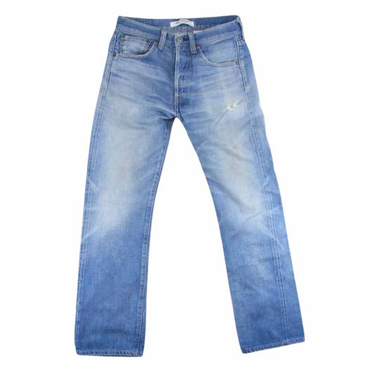 JUNYA WATANABE COMME des GARCONS ジュンヤワタナベコムデギャルソン denim デニム ボタンフライ ダメージ ストレート パンツ インディゴブルー系 XS【中古】