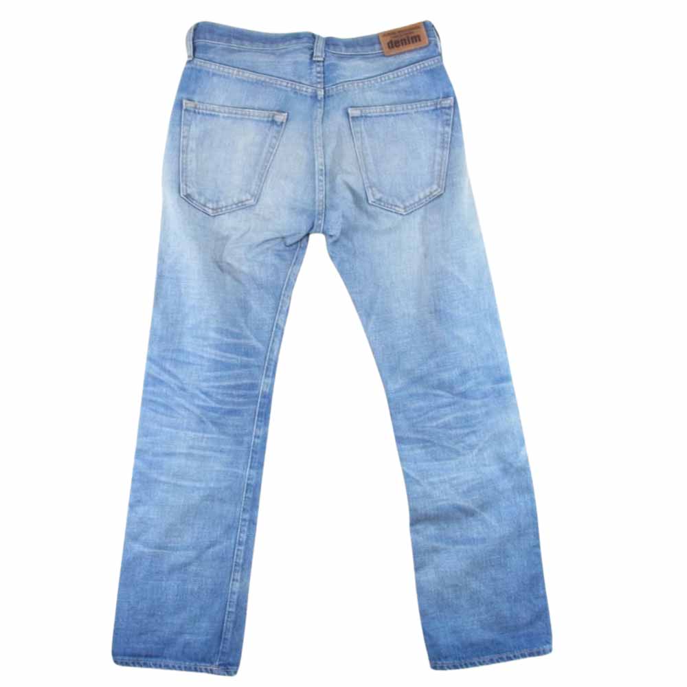 JUNYA WATANABE COMME des GARCONS ジュンヤワタナベコムデギャルソン denim デニム ボタンフライ ダメージ ストレート パンツ インディゴブルー系 XS【中古】