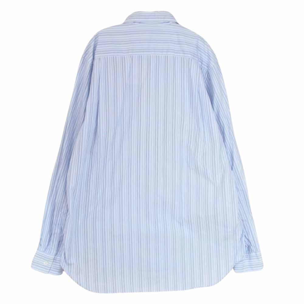 PLAY COMME des GARCONS プレイコムデギャルソン ワッペン ストライプ ボタンダウン シャツ ブルー系 S【中古】