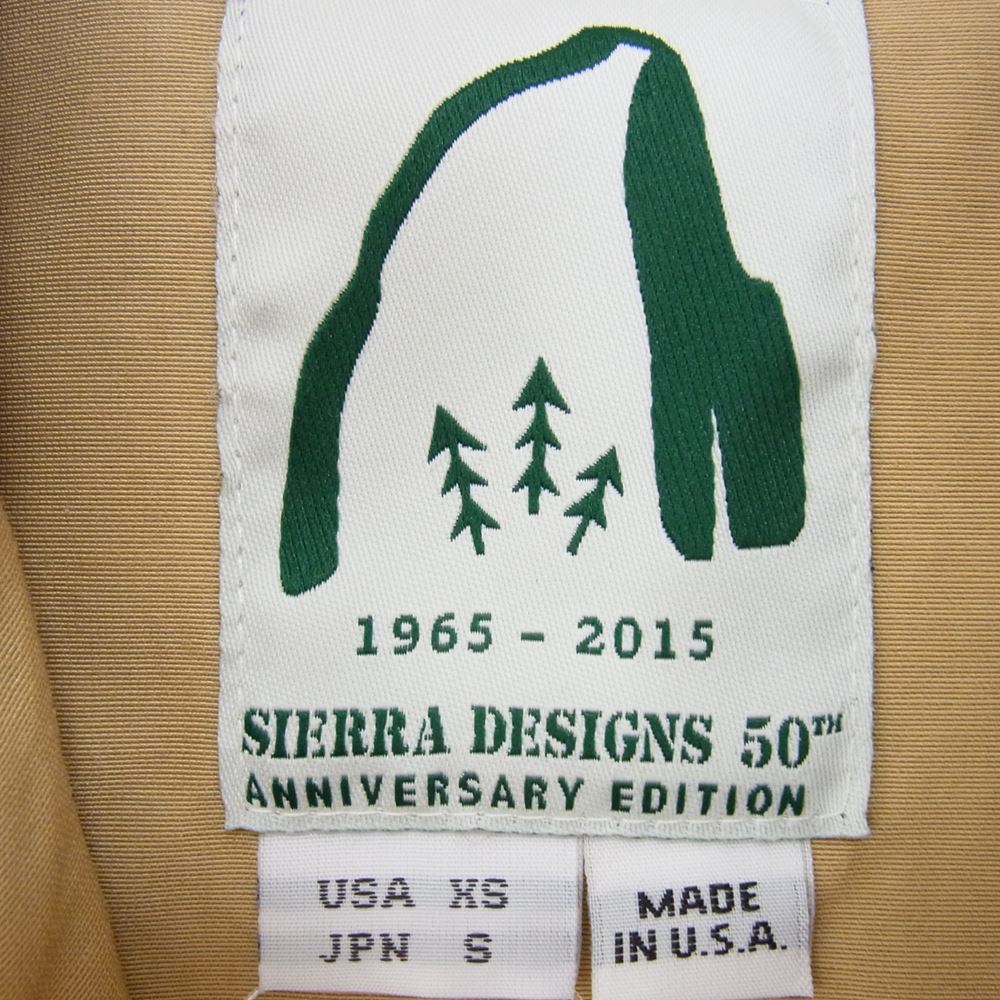 SIERRA DESIGNS シエラデザイン 3021J 50周年記念モデル 50TH 60/40 コート ベージュ系 S【中古】