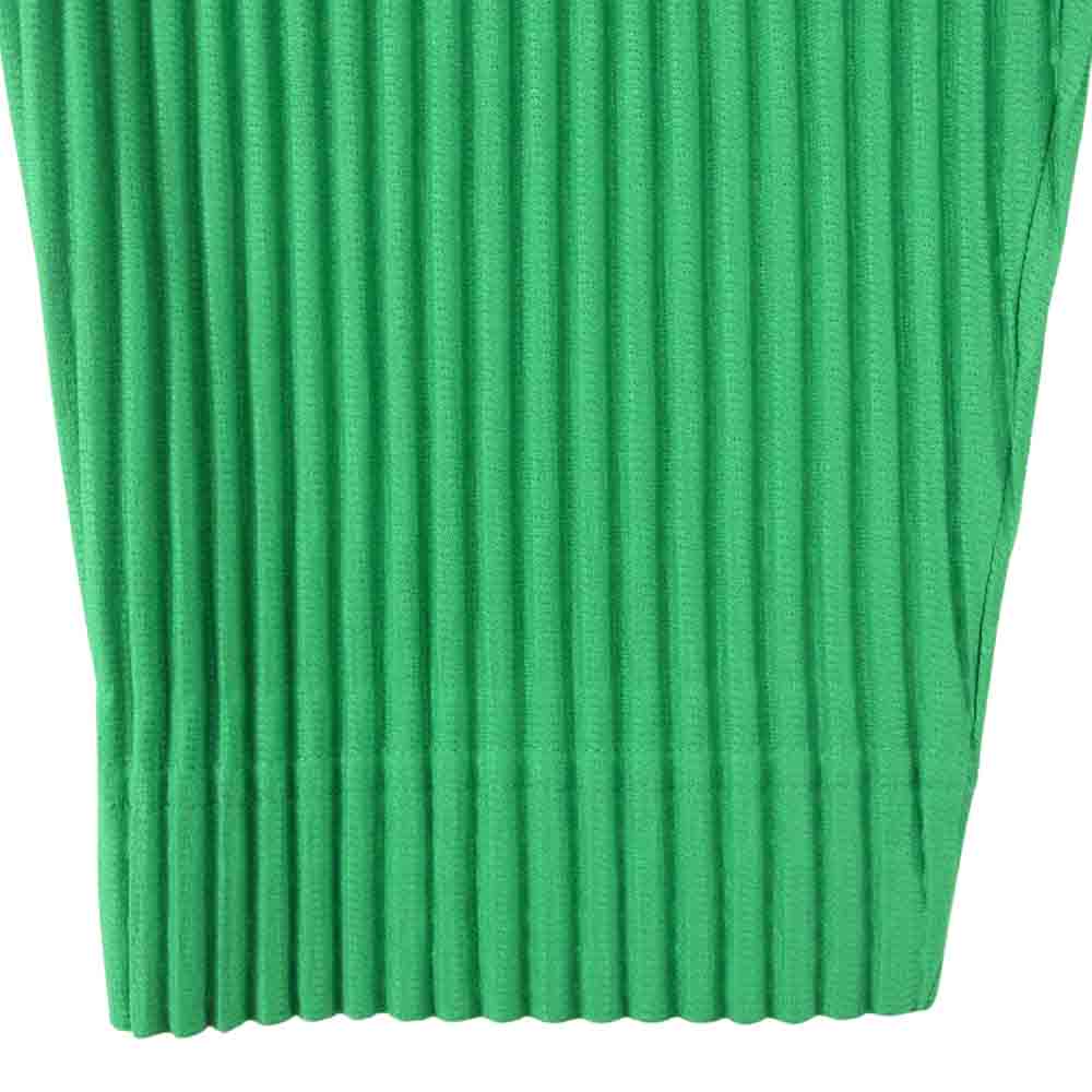 HOMME PLISSE ISSEY MIYAKE オム プリッセ イッセイミヤケ HP33JF104 MC JULY PANTS プリーツ加工 イージー テーパードパンツ グリーン系 2【美品】【中古】