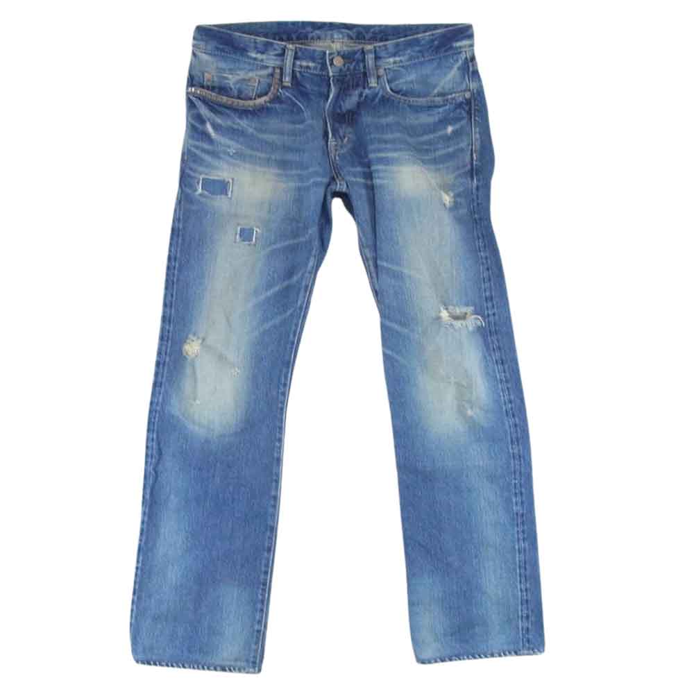 HYSTERIC GLAMOUR ヒステリックグラマー 0292AP14 小窓リメイク スタッズ付き デニム パンツ インディゴブルー系 32【中古】