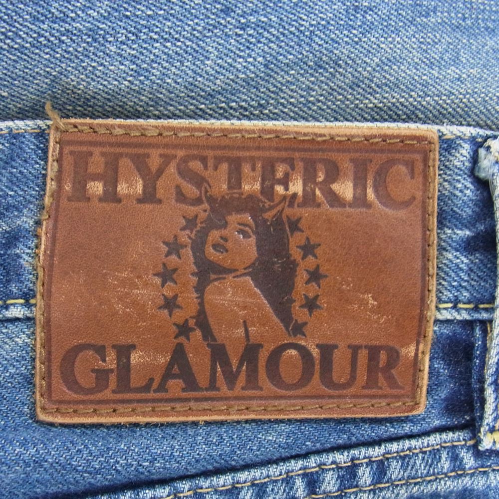 HYSTERIC GLAMOUR ヒステリックグラマー 0292AP14 小窓リメイク スタッズ付き デニム パンツ インディゴブルー系 32【中古】