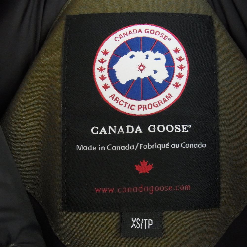 CANADA GOOSE カナダグース 3438JM 国内正規 サザビーリーグ Jasper Parka ジャスパー パーカ ダウン コート ジャケット カーキ系 XS【中古】