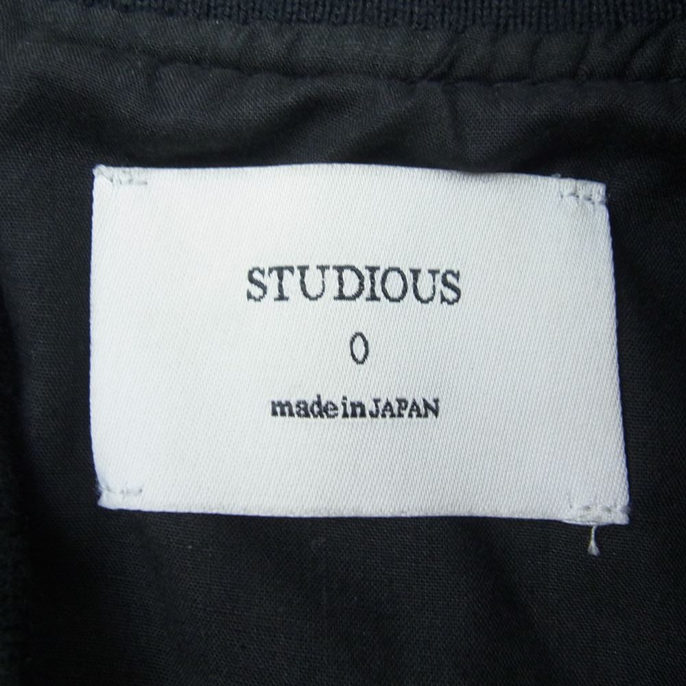 STUDIOUS ステュディオス 104352002 羊革 レザー ブルゾン MA-1 ジャケット ブラック系【中古】