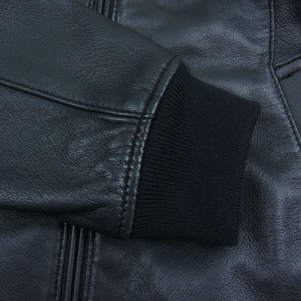 STUDIOUS ステュディオス 104352002 羊革 レザー ブルゾン MA-1 ジャケット ブラック系【中古】