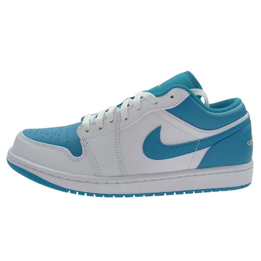 NIKE ナイキ 553558-174 Air Jordan 1 Low Aquatone AJ1 エアジョーダン ロー アクアトーン スニーカー ホワイト系 ライトブルー系 26.5cm【新古品】【未使用】【中古】