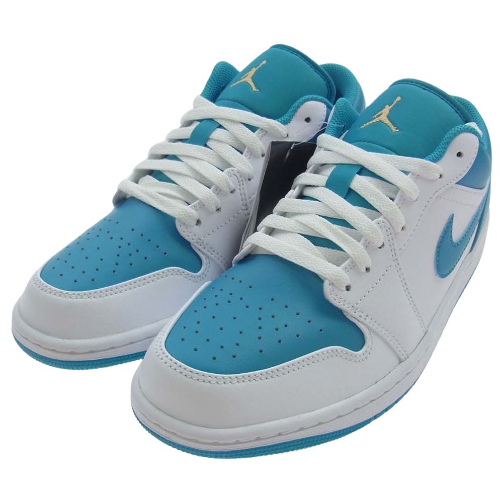 NIKE ナイキ 553558-174 Air Jordan 1 Low Aquatone AJ1 エアジョーダン ロー アクアトーン スニーカー ホワイト系 ライトブルー系 26.5cm【新古品】【未使用】【中古】