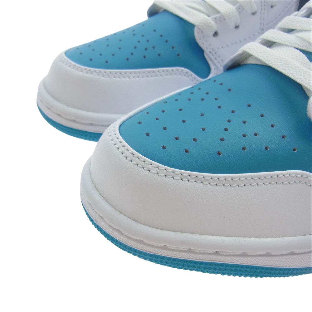NIKE ナイキ 553558-174 Air Jordan 1 Low Aquatone AJ1 エアジョーダン ロー アクアトーン スニーカー ホワイト系 ライトブルー系 26.5cm【新古品】【未使用】【中古】
