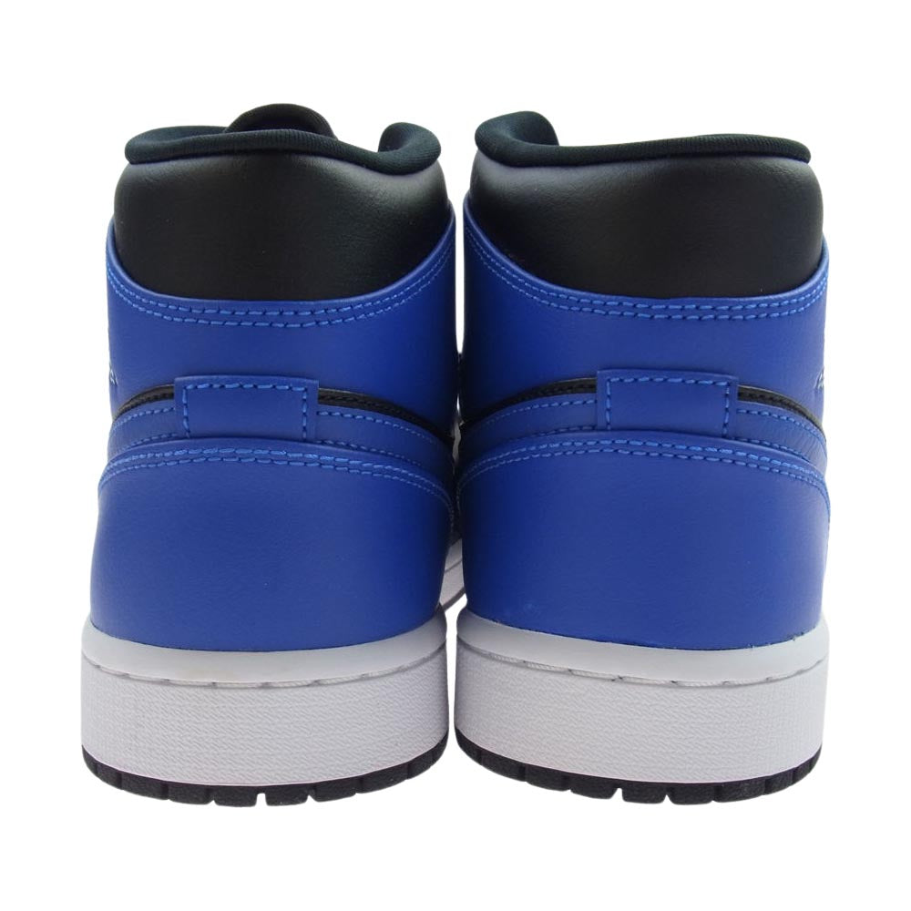 NIKE ナイキ 554724-077 Air Jordan 1 Mid Hyper Royal AJ1 エアジョーダン ミッド ハイパーロイヤル スニーカー ブラック系 ブルー系 27.5cm【新古品】【未使用】【中古】