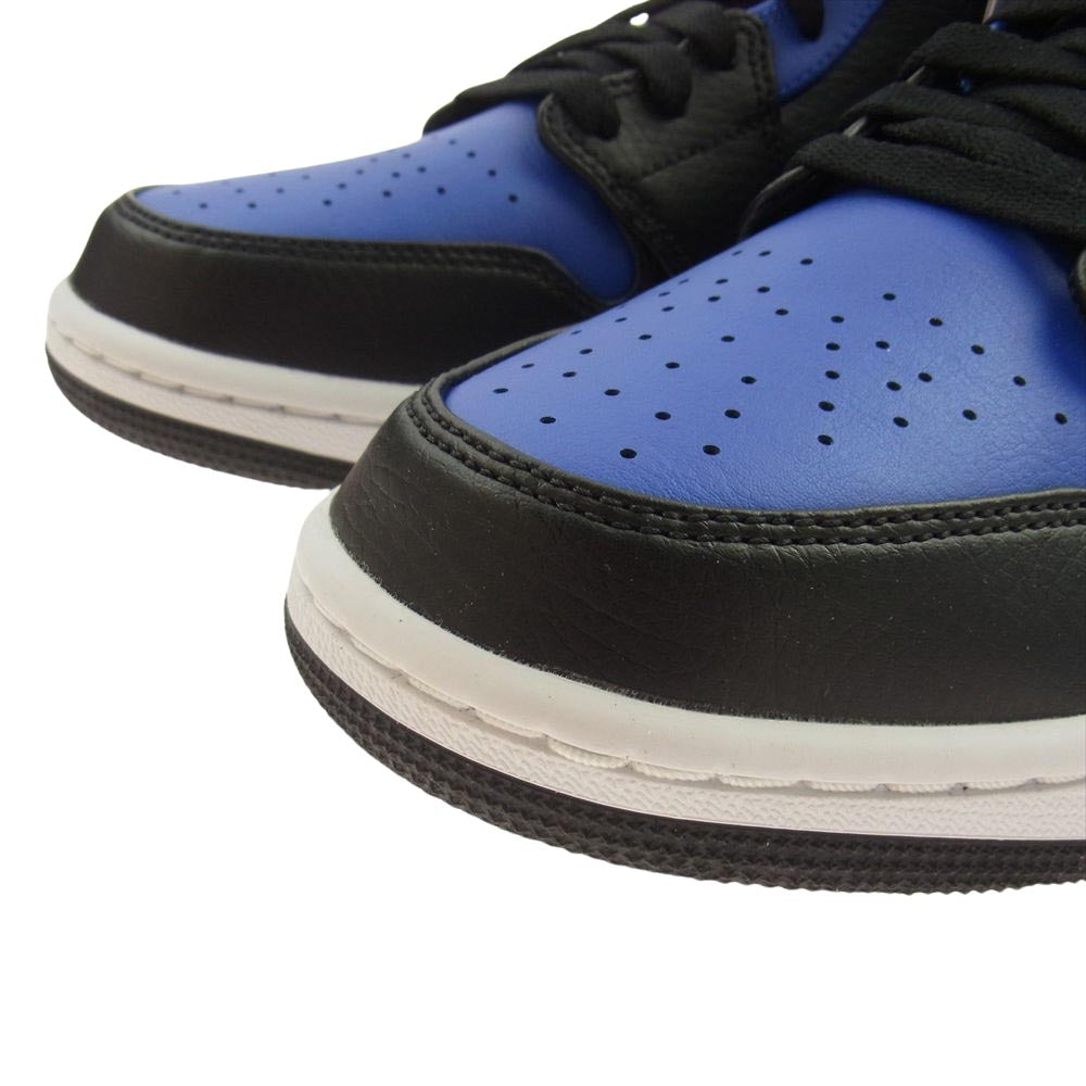 NIKE ナイキ 554724-077 Air Jordan 1 Mid Hyper Royal AJ1 エアジョーダン ミッド ハイパーロイヤル スニーカー ブラック系 ブルー系 27.5cm【新古品】【未使用】【中古】