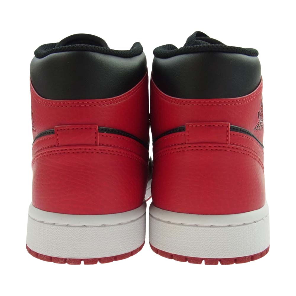 NIKE ナイキ 554724-074 Air Jordan 1 Mid Bred AJ1 エアジョーダン ミッド ブレッド スニーカー ブラック系 レッド系 27.5cm【新古品】【未使用】【中古】