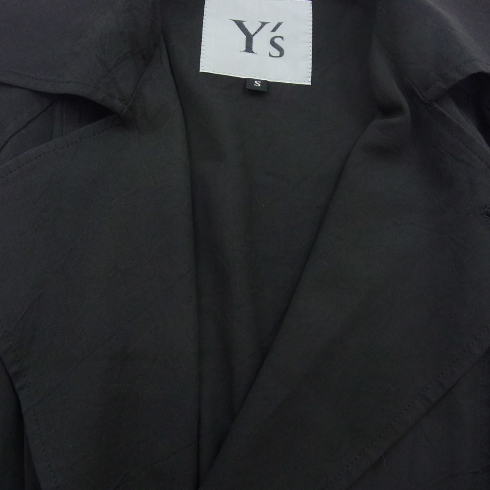 Yohji Yamamoto ヨウジヤマモト 1001 Ys ワイズ 襟変形 ノースリーブ ロング テーラード ジレ ベスト ブラック系 S【中古】