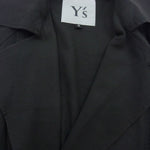Yohji Yamamoto ヨウジヤマモト 1001 Ys ワイズ 襟変形 ノースリーブ ロング テーラード ジレ ベスト ブラック系 S【中古】