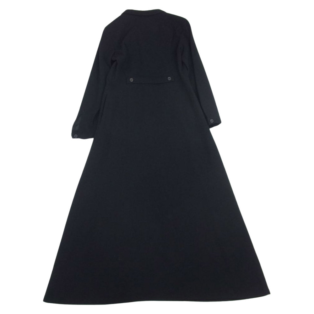 Yohji Yamamoto ヨウジヤマモト YG-D08-103 Ys ワイズ YG-D03-103 ウール100％ 裏地付 ノッチドラペル ロング ワンピース ブラック系【中古】