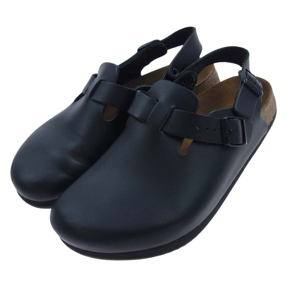 BIRKENSTOCK ビルケンシュトック TOKIO トキオ レザー ストラップ サンダル ブラック系 42【中古】