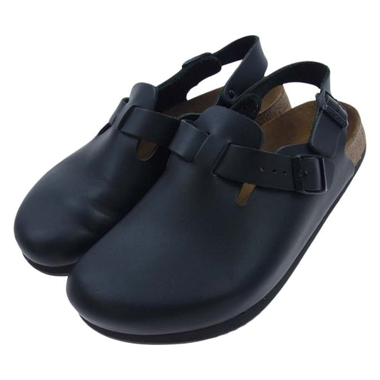 BIRKENSTOCK ビルケンシュトック TOKIO トキオ レザー ストラップ サンダル ブラック系 42【中古】