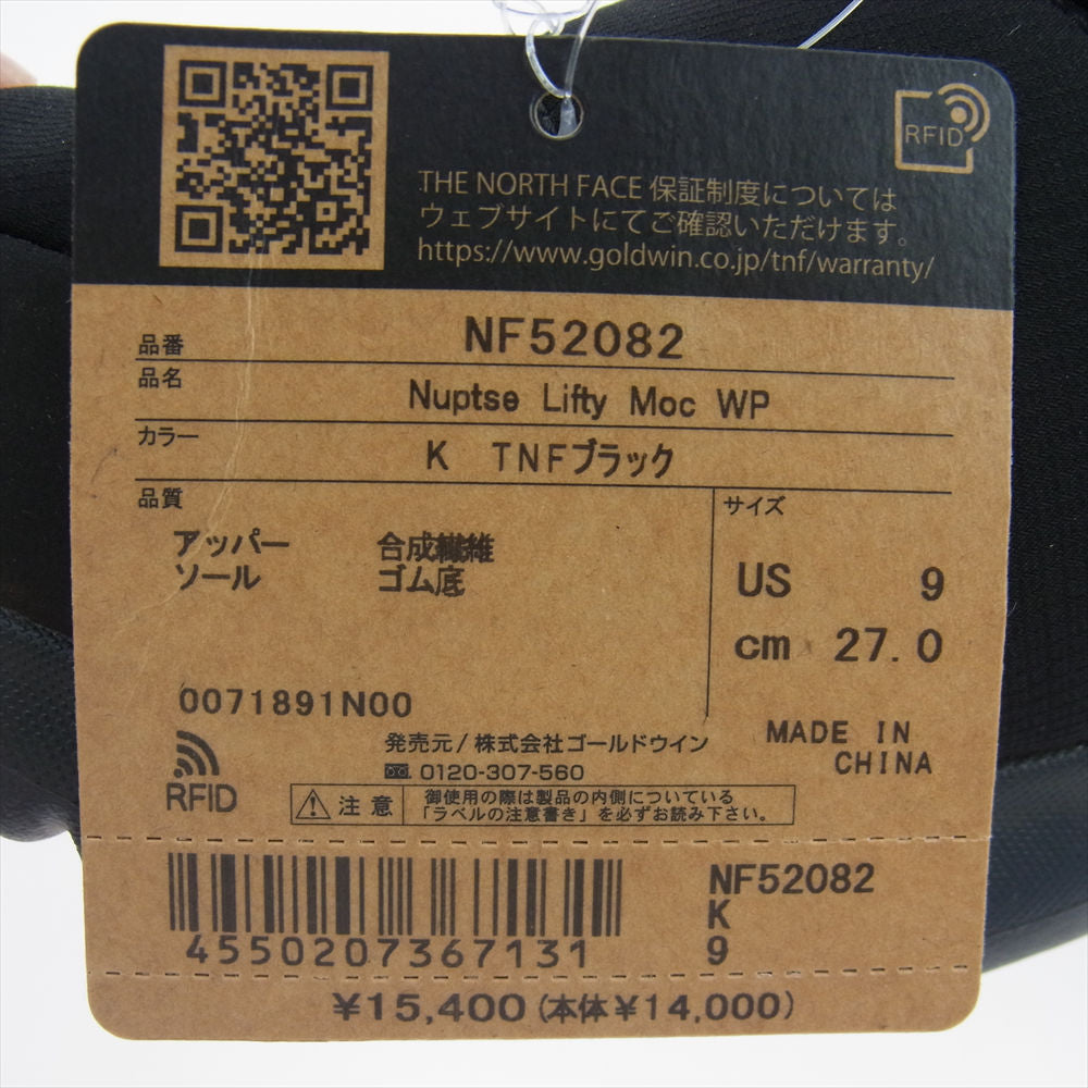 THE NORTH FACE ノースフェイス NF52082 NUPTSE LIFTY MOC WP ヌプシ リフティ モック ウォータープルーフ ウィンター シューズ スニーカー ブラック系 27.0cm【中古】