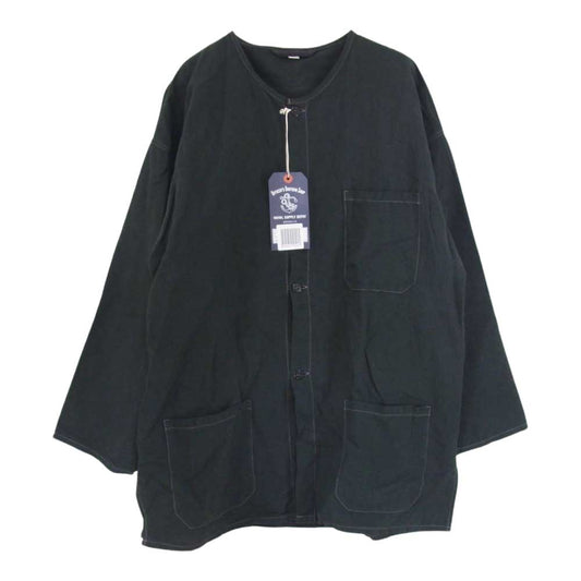 The REAL McCOY'S ザリアルマッコイズ MS21007 JUNK FORCE BLACK PAJAMA SHIRT ブラック パジャマ シャツ ブラック系 XL【美品】【中古】