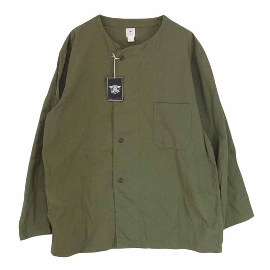 The REAL McCOY'S ザリアルマッコイズ MS20006 RED CROSS PAJAMA SHIRT レッド クロス パジャマ シャツ カーキ系 XL【美品】【中古】
