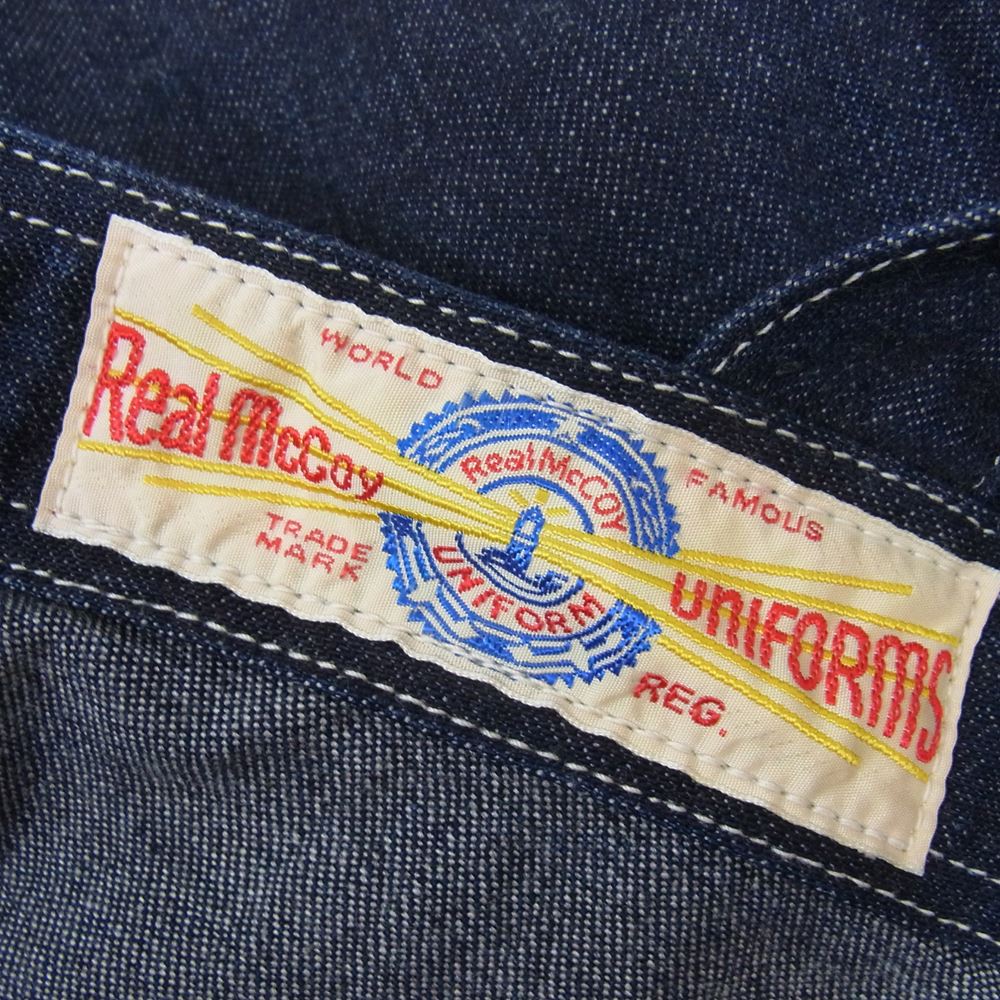 The REAL McCOY'S ザリアルマッコイズ MP20007 U.S. NAVY DENIM OVERALLS デニム オーバーオール インディゴブルー系 サイズ表記無【美品】【中古】