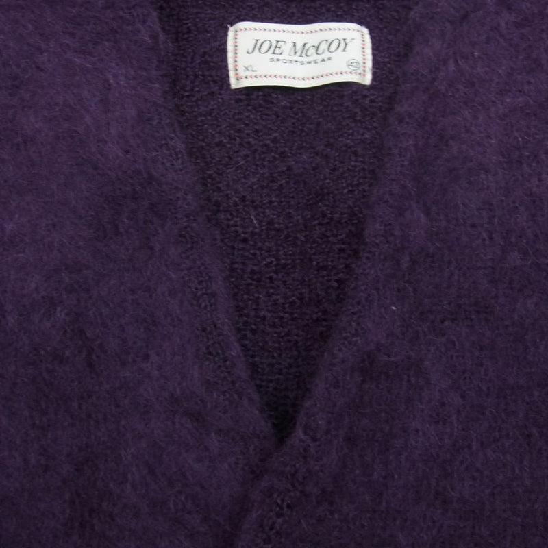 The REAL McCOY'S ザリアルマッコイズ MC19103 JM MOHAIR CARDIGAN ジョーマッコイ モヘア カーディガン パープル系 XL【美品】【中古】