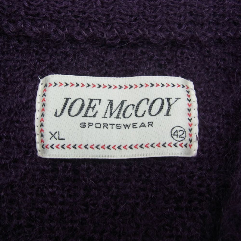 The REAL McCOY'S ザリアルマッコイズ MC19103 JM MOHAIR CARDIGAN ジョーマッコイ モヘア カーディガン パープル系 XL【美品】【中古】