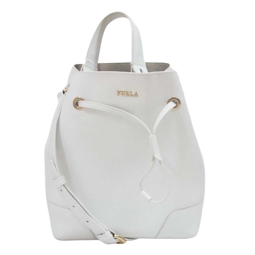 Furla フルラ 217535 G6550/S2 2WAY バケット バッグ ショルダーバッグ ホワイト系【中古】