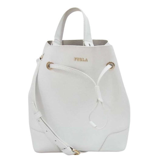 Furla フルラ 217535 G6550/S2 2WAY バケット バッグ ショルダーバッグ ホワイト系【中古】