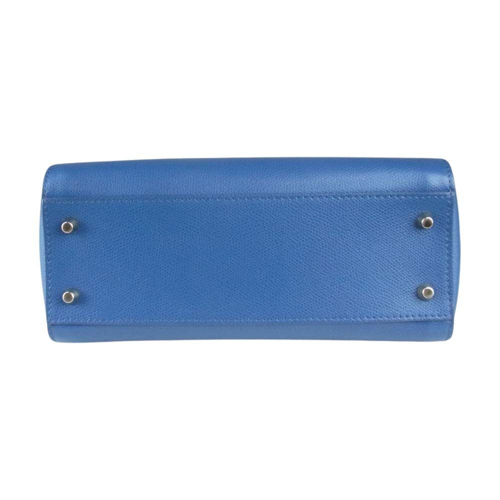 Furla フルラ 228116 G6836 METROPOLIS SATCHEL S 2WAY ハンドバッグ ショルダーバッグ ブルー系【中古】