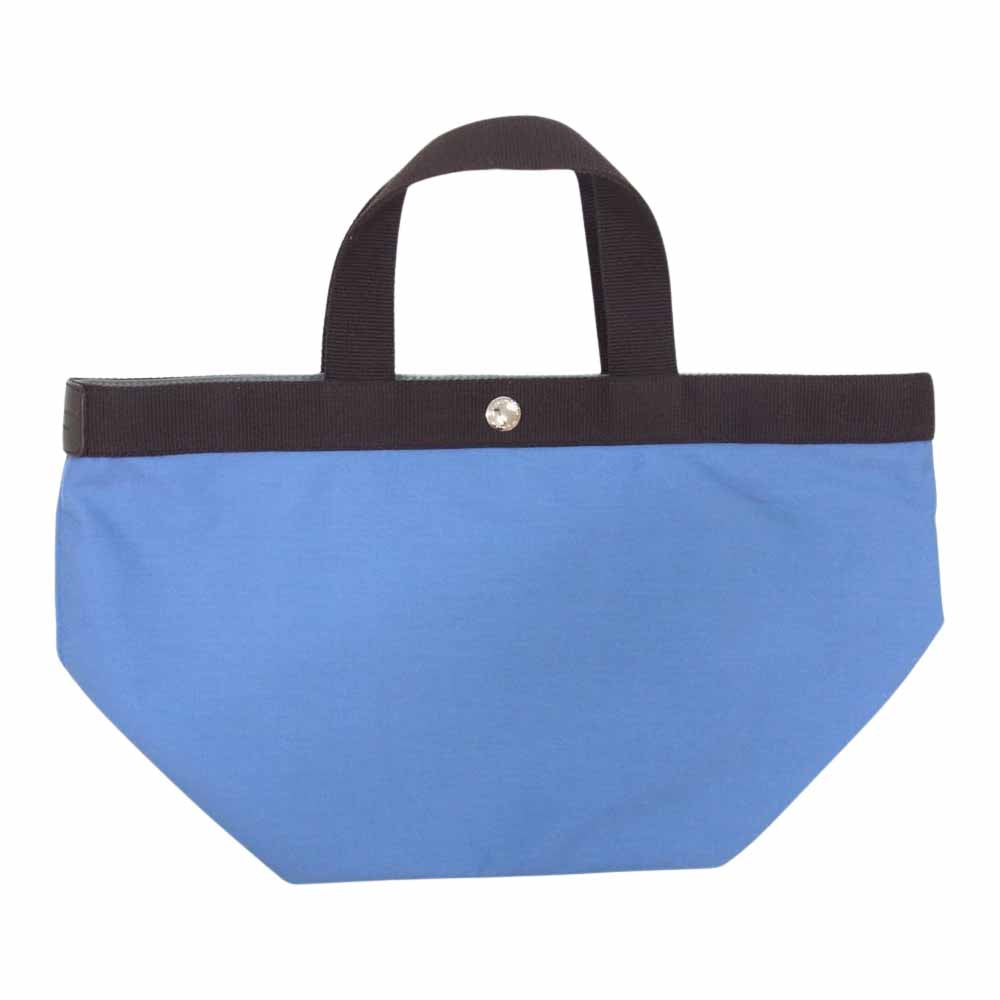 Herve Chapelier エルベ・シャプリエ 707C コーデュラ舟型 トートバッグ M アーティック×モカ ブルー系【中古】