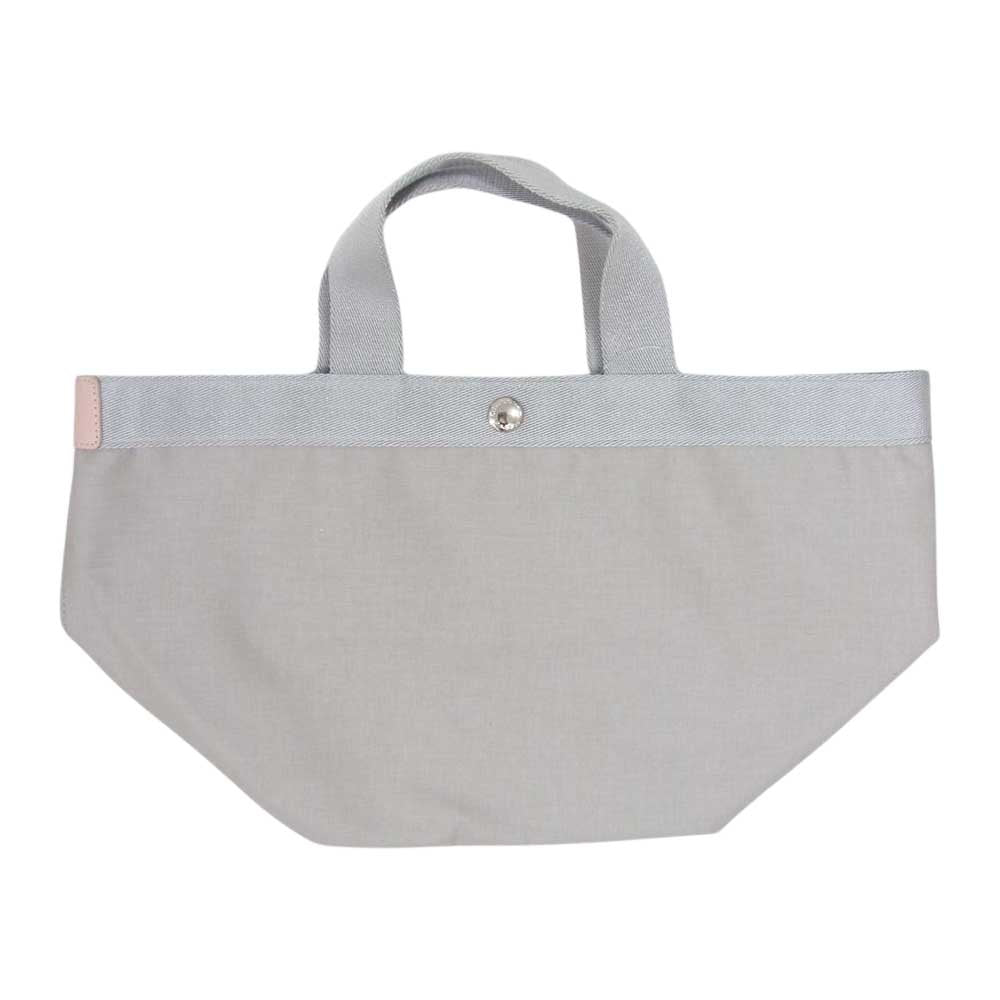 Herve Chapelier エルベ・シャプリエ 707C コーデュラ舟型 トートバッグ M ベージュ グレー系【美品】【中古】