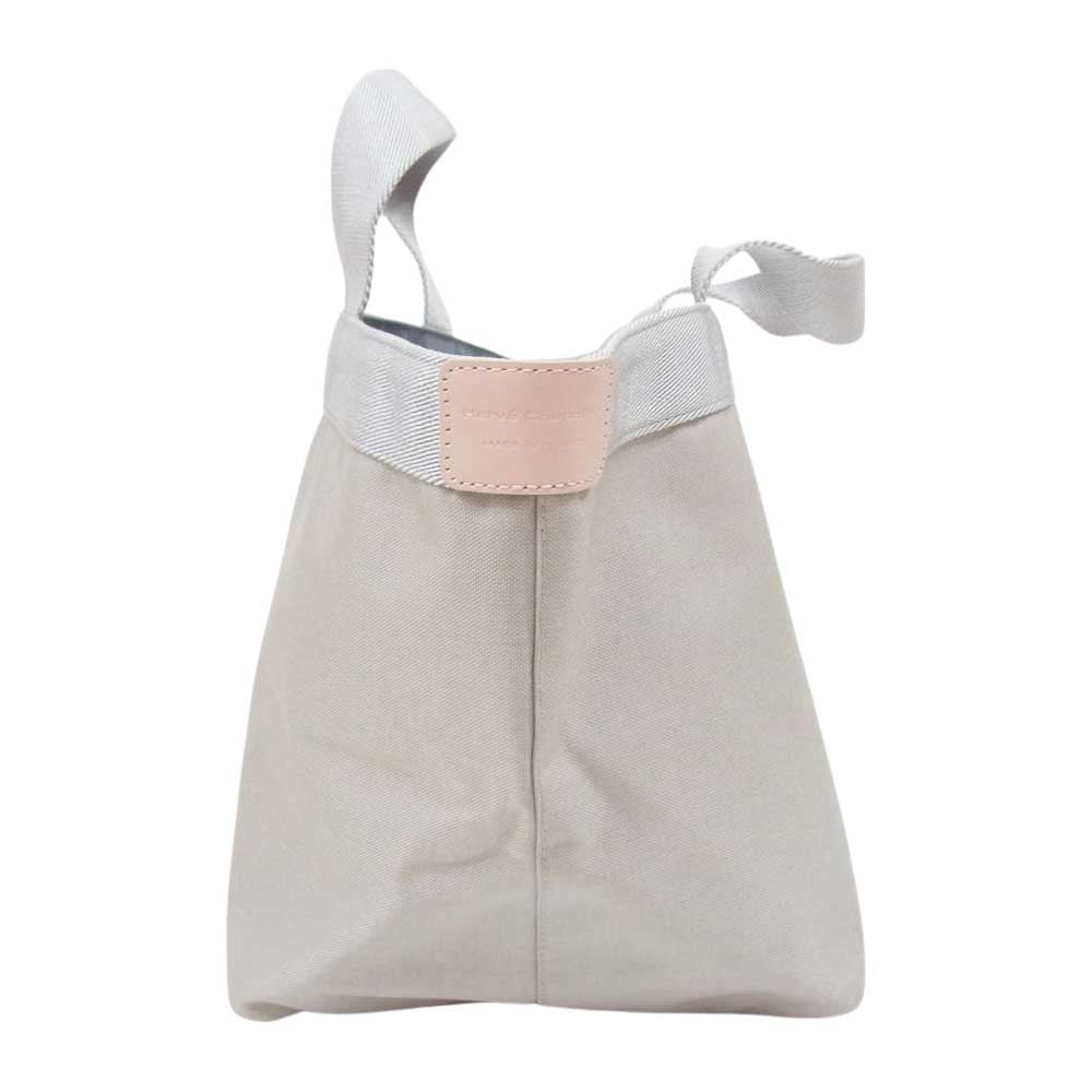 Herve Chapelier エルベ・シャプリエ 707C コーデュラ舟型 トートバッグ M ベージュ グレー系【美品】【中古】