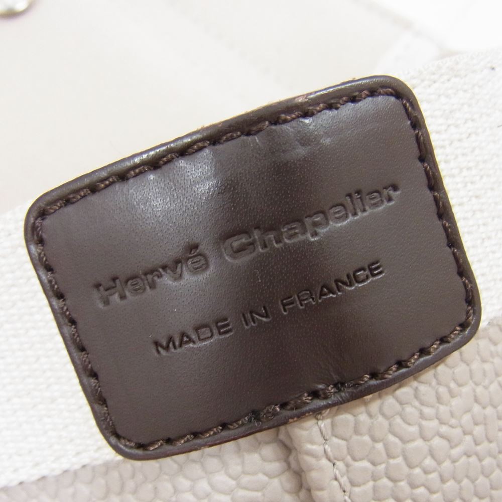 Herve Chapelier エルベ・シャプリエ 707GP リュクス舟型トートバッグ M マスティック×イヴォワール グレー系【中古】