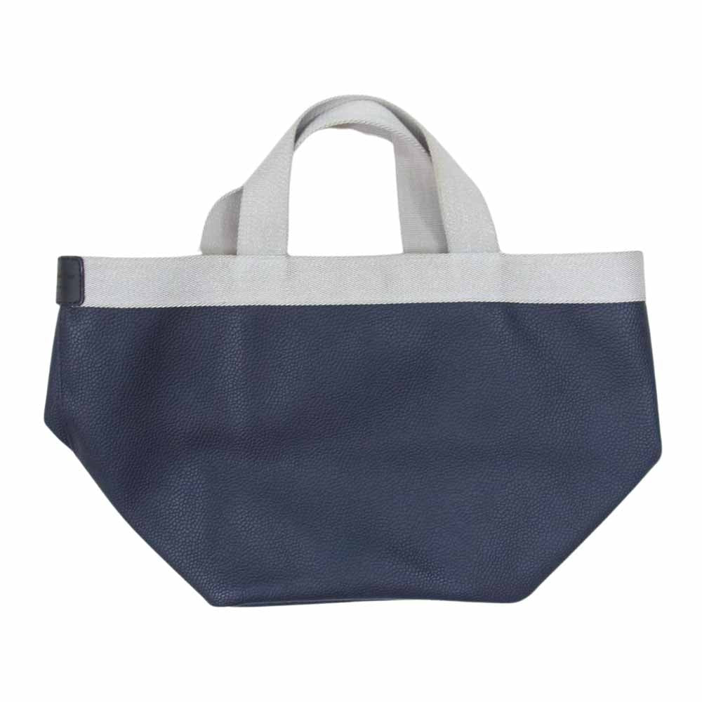 Herve Chapelier エルベ・シャプリエ 707GP リュクス舟型トートバッグ M 19N81 NAVY ARGENT ネイビー系【中古】