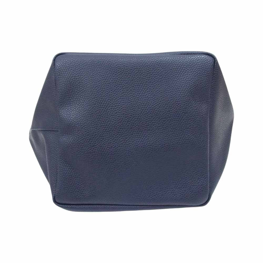Herve Chapelier エルベ・シャプリエ 707GP リュクス舟型トートバッグ M 19N81 NAVY ARGENT ネイビー系【中古】