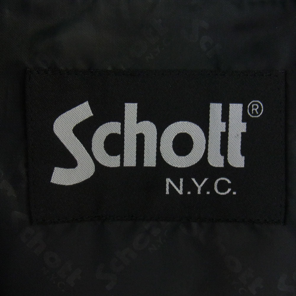 schott ショット × JOURNAL STANDARD ラムレザー スポーツ ジャケット ブラック系 38【中古】