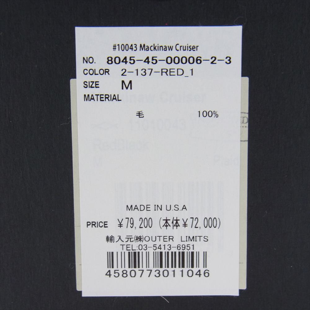 FILSON フィルソン 10043 MACKINAW WOOL CRUISER JACKET マッキノー ウール クルーザー ジャケット レッド系 M【中古】