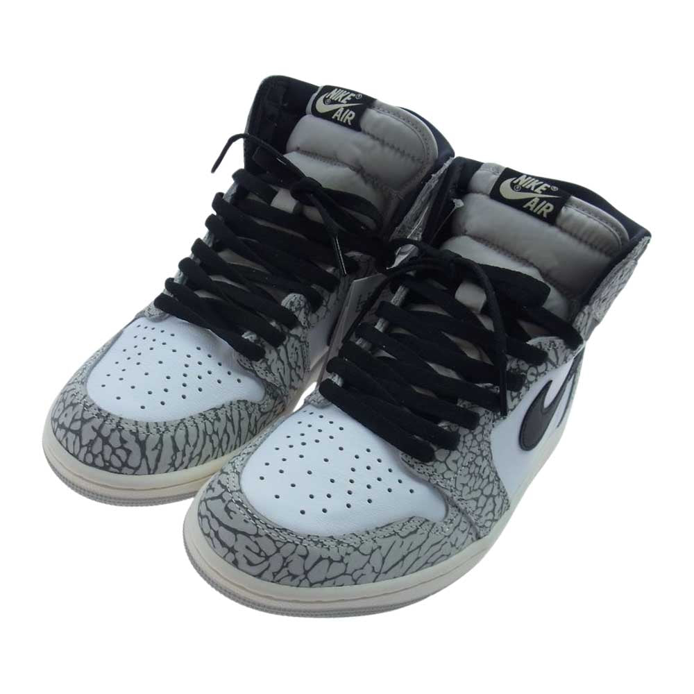 NIKE AIR JORDAN ナイキ ジョーダン DZ5485-052 1 High OG White Cement ジョーダン1 ハイ OG ホワイト セメント スニーカー グレー系 ホワイト系 27.0cm【新古品】【未使用】【中古】
